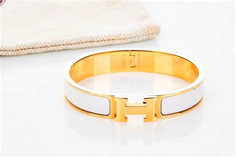 white and gold enamel bracelet hermes|best hermes bracelets 2021.